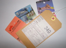 ライゼゲペックの荷札と登山鉄道切符